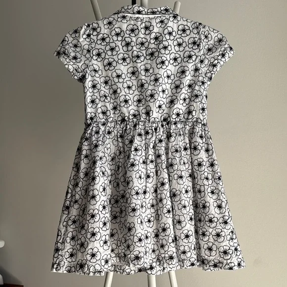 Armani Junior Floral Black and White Girls Dress